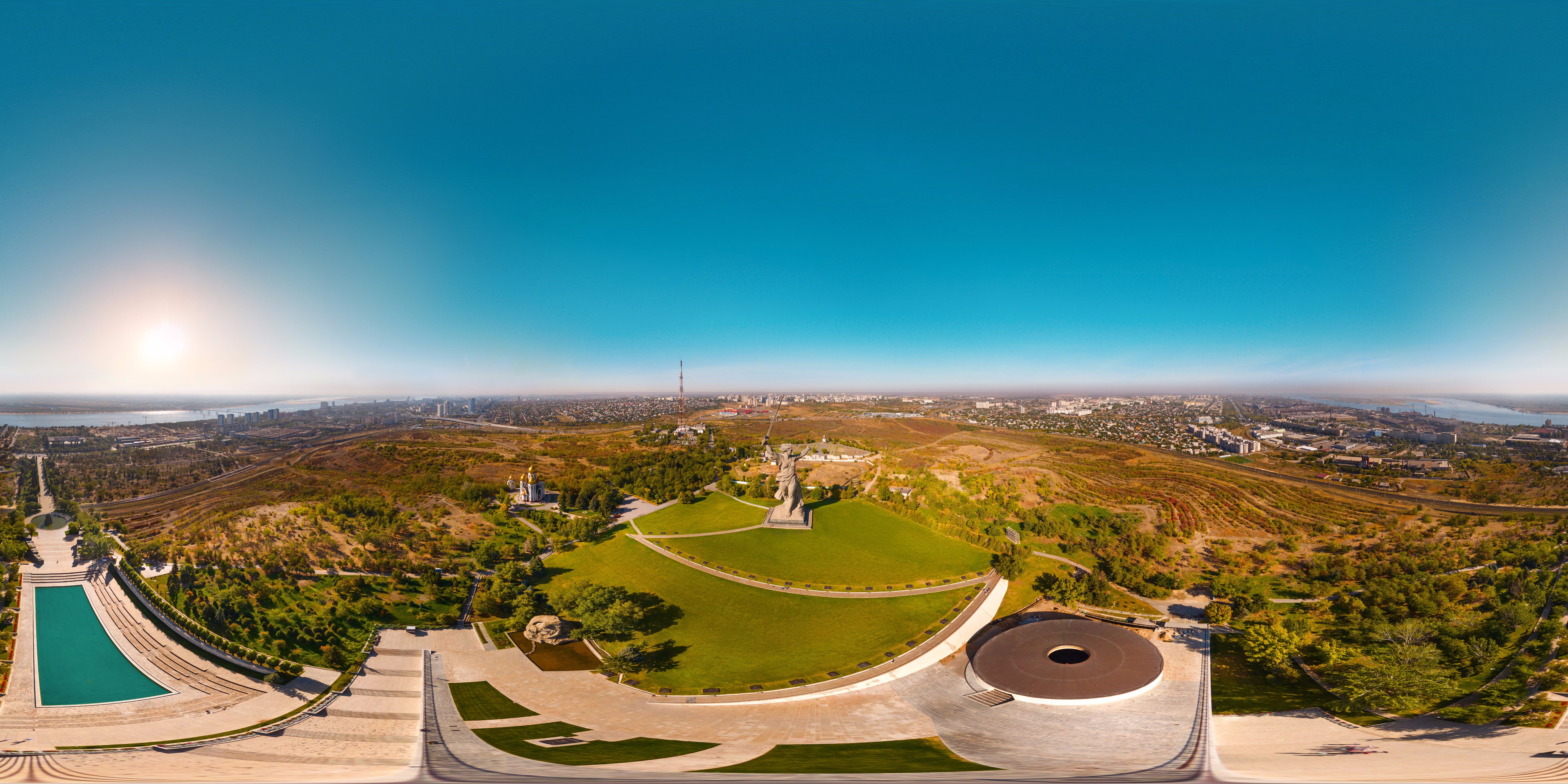 Волгоград Мамаев Курган панорама