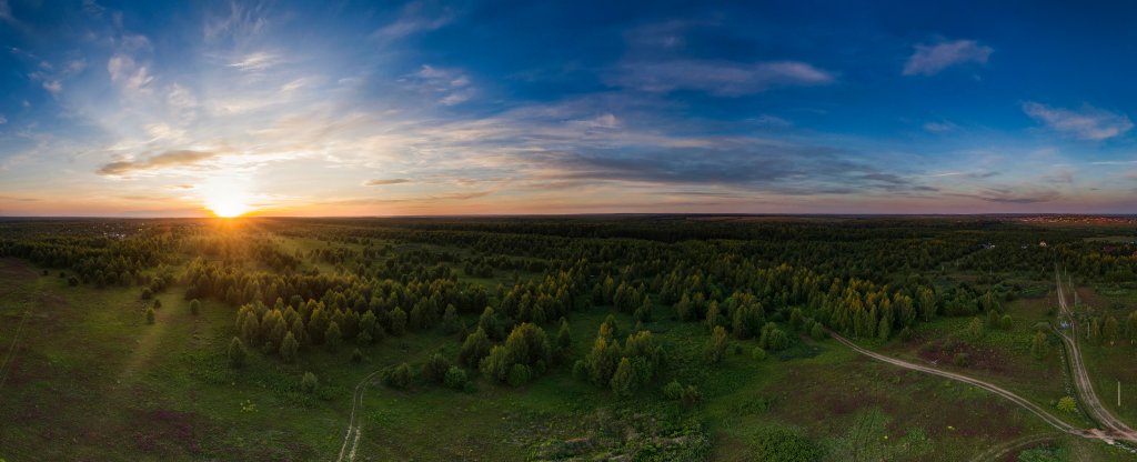 Теплый ламповый закат,  - Фото с квадрокоптера