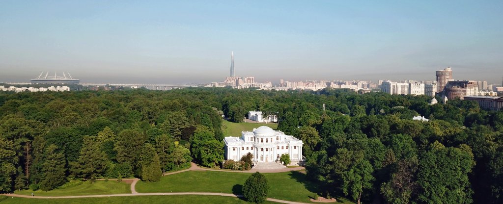 Санкт-Петербург. Елагин дворец.,  - Фото с квадрокоптера