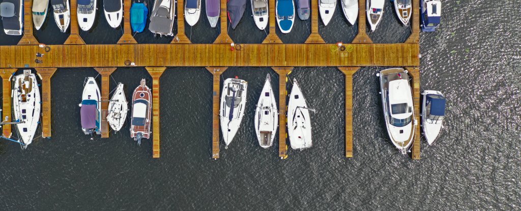 Яхт-клуб,  - Фото с квадрокоптера