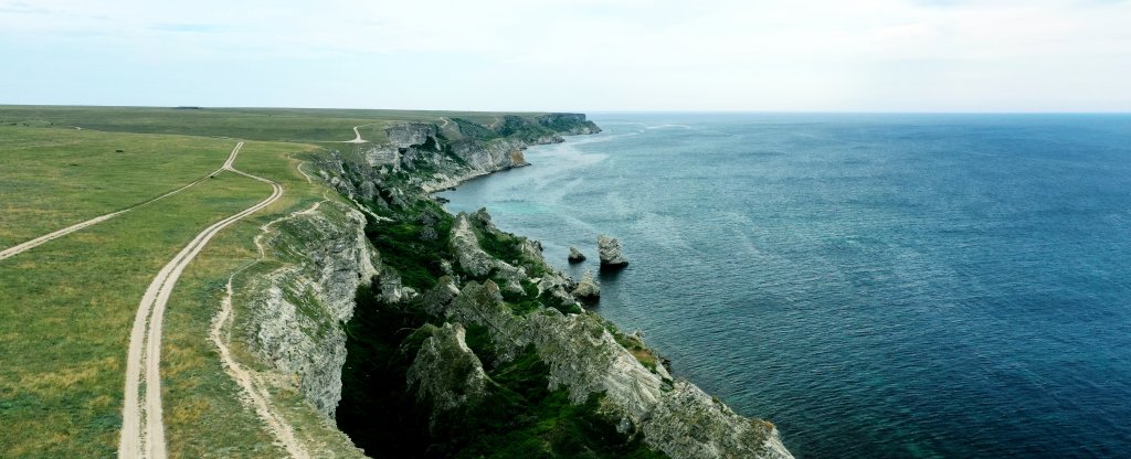 Мыс Тарханкут. Крым., Старый Крым - Фото с квадрокоптера