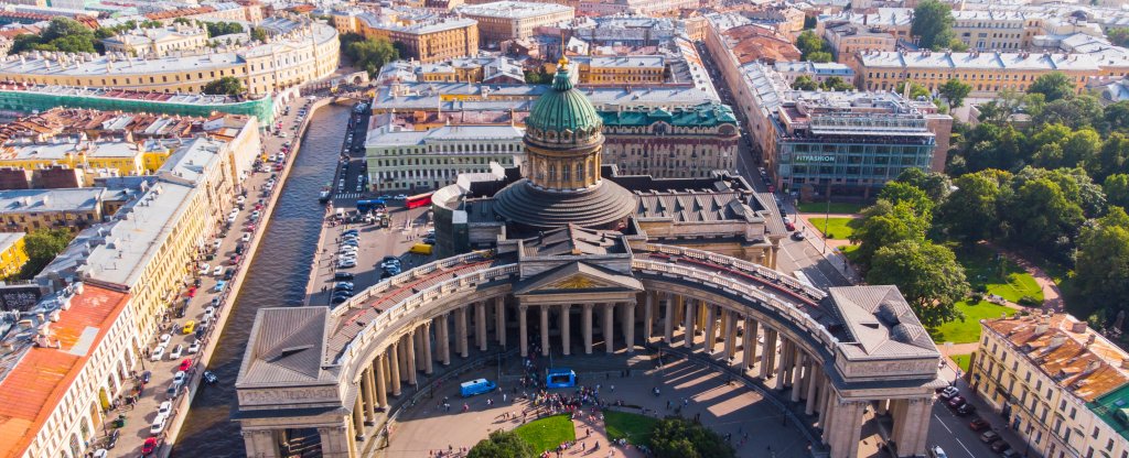 Санкт-Петербург, Казанский кафедральный собор,  - Фото с квадрокоптера