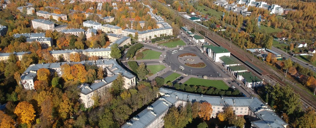 Царское Село. Вокзал., Санкт-Петербург - Фото с квадрокоптера