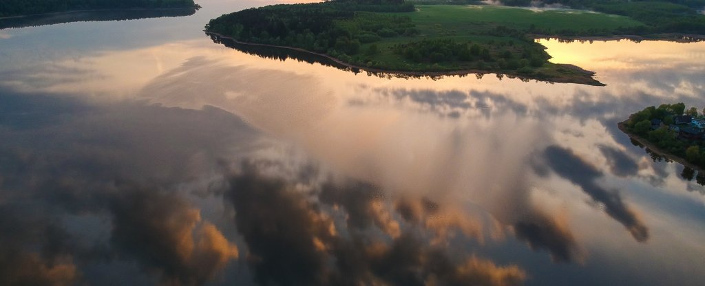 Озернинское водохранилище, Руза - Фото с квадрокоптера