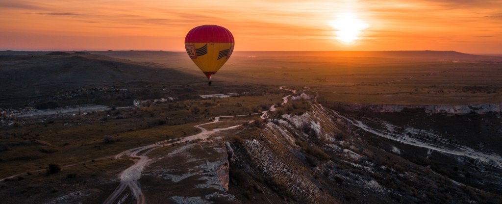 Рассвет на Белой Скале, Крым,  - Фото с квадрокоптера