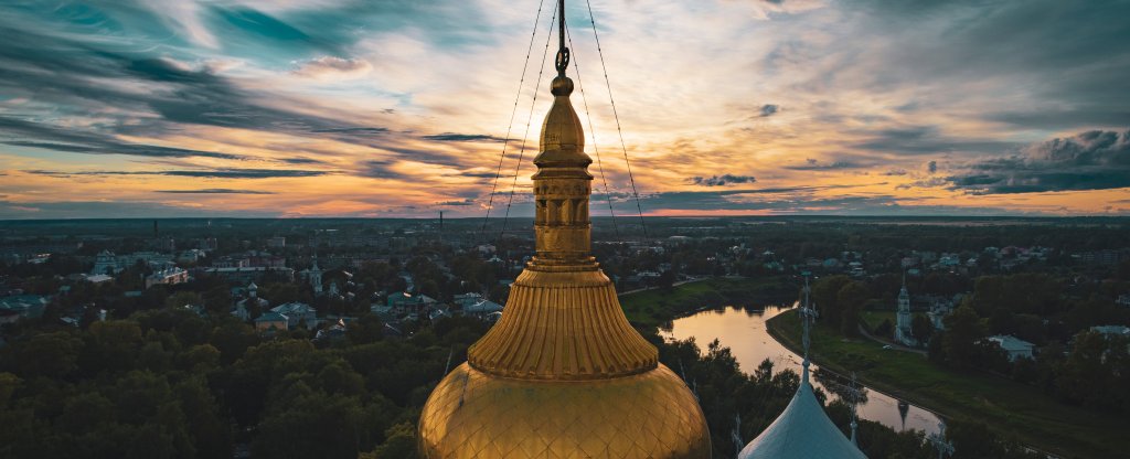 Вечерний кремль,  - Фото с квадрокоптера