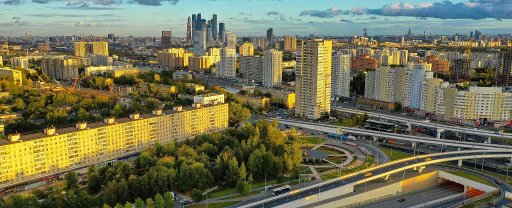 На закате, Москва - Фото с квадрокоптера