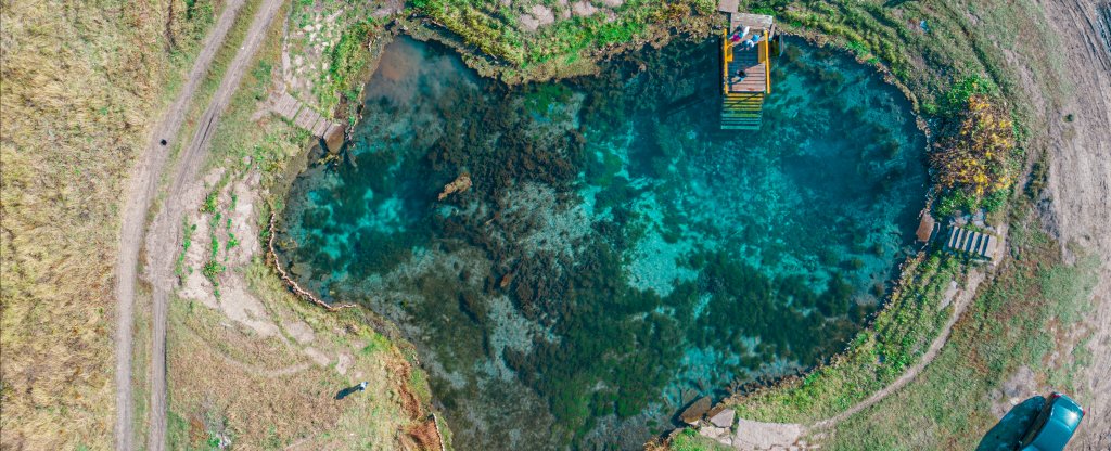 Голубое озеро.,  - Фото с квадрокоптера