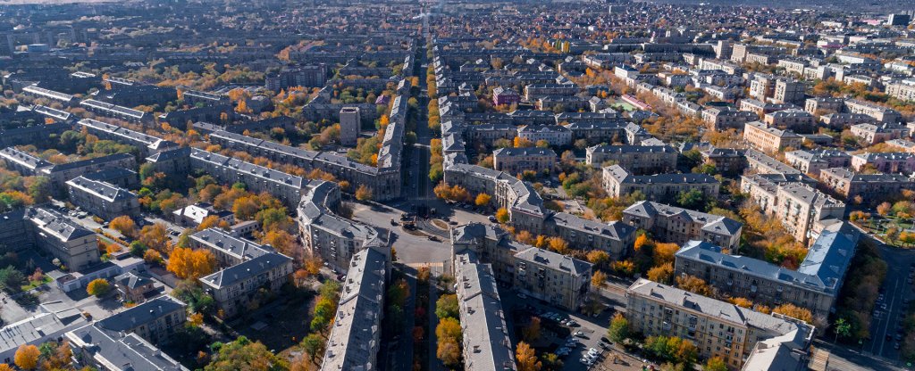 Перекресток Ленинградская-Октябрьская,  - Фото с квадрокоптера