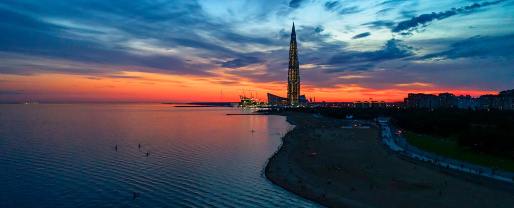 Закат, Санкт-Петербург - Фото с квадрокоптера