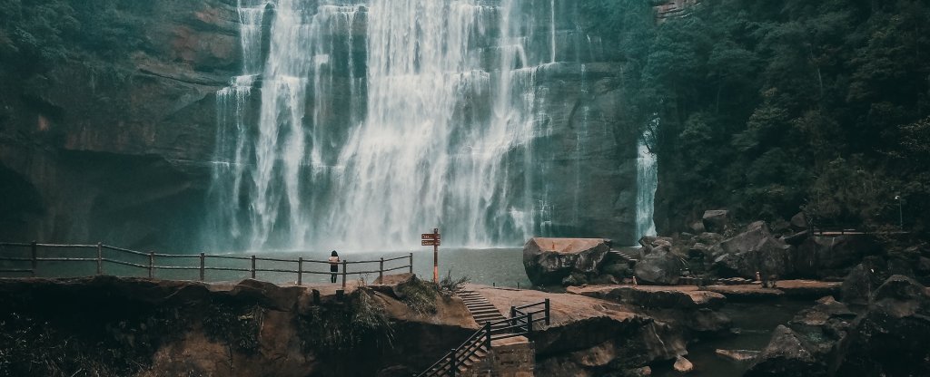 Chishui Grand Waterfall,  - Фото с квадрокоптера