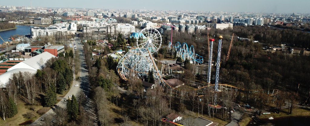 Аэросъемка, аттракционов парка Диво остров, Санкт-Петербург - Фото с квадрокоптера