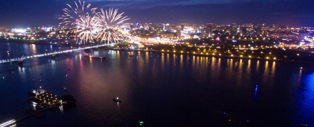 Салют,  - Фото с квадрокоптера