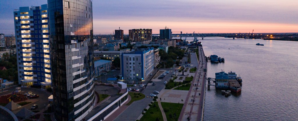 Астраханская набережная,  - Фото с квадрокоптера