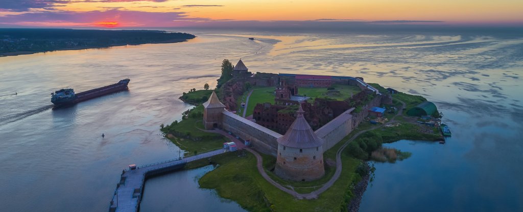 Шлиссельбург,  - Фото с квадрокоптера