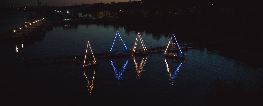 Яхты на Волге в Ульяновске, Ульяновск - Фото с квадрокоптера