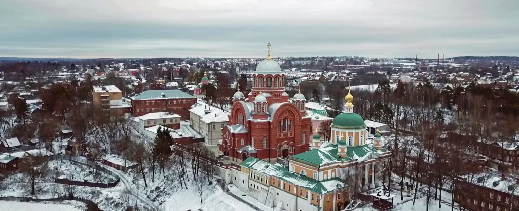 Покровский Хотьков женский монастырь,  - Фото с квадрокоптера