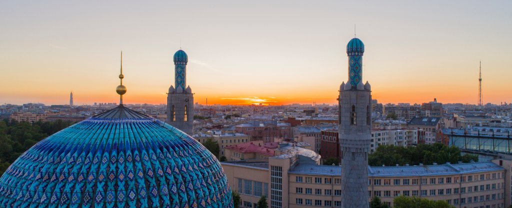 Мечеть на Горьковской, Санкт-Петербург - Фото с квадрокоптера