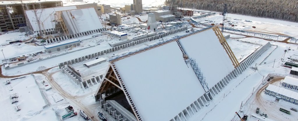 Строительство завода,  - Фото с квадрокоптера