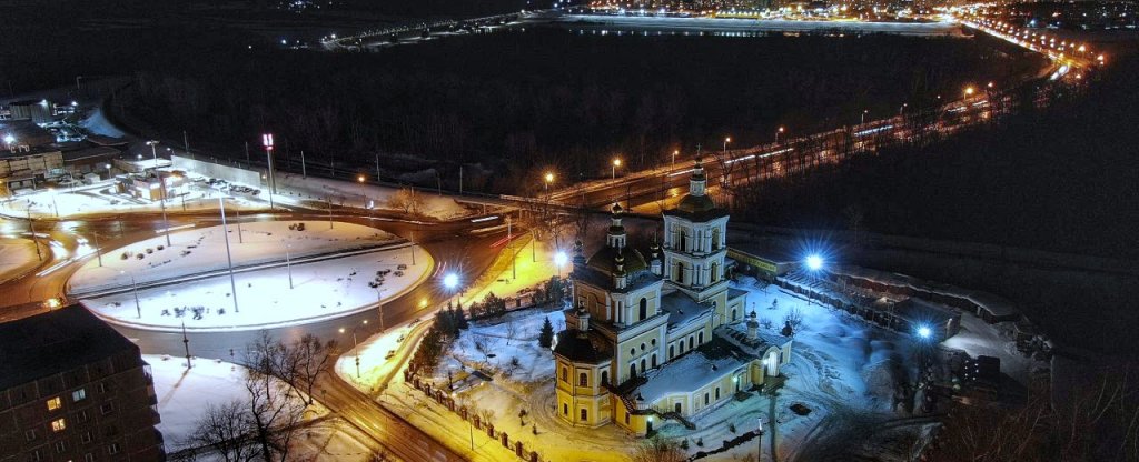 Спасо-Преображенский кафедральный собор г. Новокузнецк, Новокузнецк - Фото с квадрокоптера