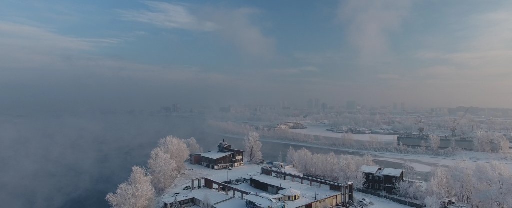 Дом на острове, Красноярск - Фото с квадрокоптера