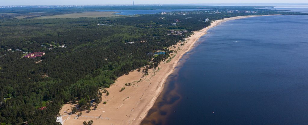 Пляж «Солнечный», Санкт-Петербург - Фото с квадрокоптера