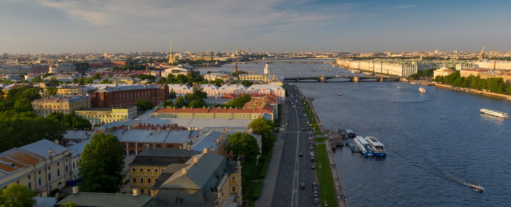 Университетская набережная, Санкт-Петербург - Фото с квадрокоптера