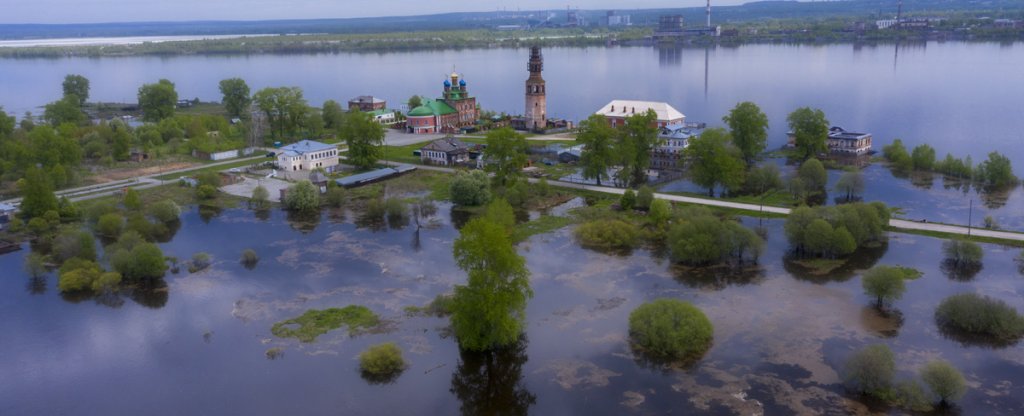 Наводнение,  - Фото с квадрокоптера