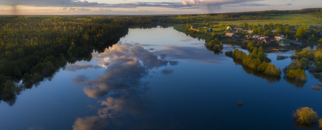 Вечер,  - Фото с квадрокоптера