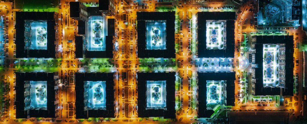 Жилой микрорайон «Южный берег», Красноярск - Фото с квадрокоптера