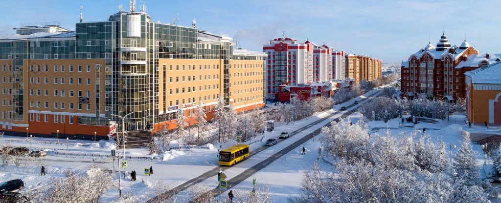 Улица Республики и площадь Ленина (Салехард), Салехард - Фото с квадрокоптера