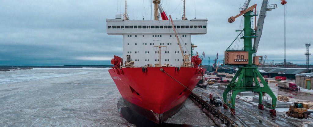 «Севморпуть» корабль-легенда, Архангельск - Фото с квадрокоптера