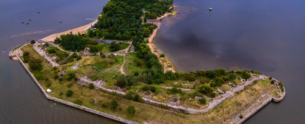 Форт Риф у Кронштадта, Санкт-Петербург - Фото с квадрокоптера