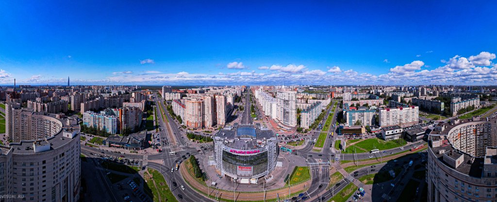 Комендантская площадь, Санкт-Петербург - Фото с квадрокоптера