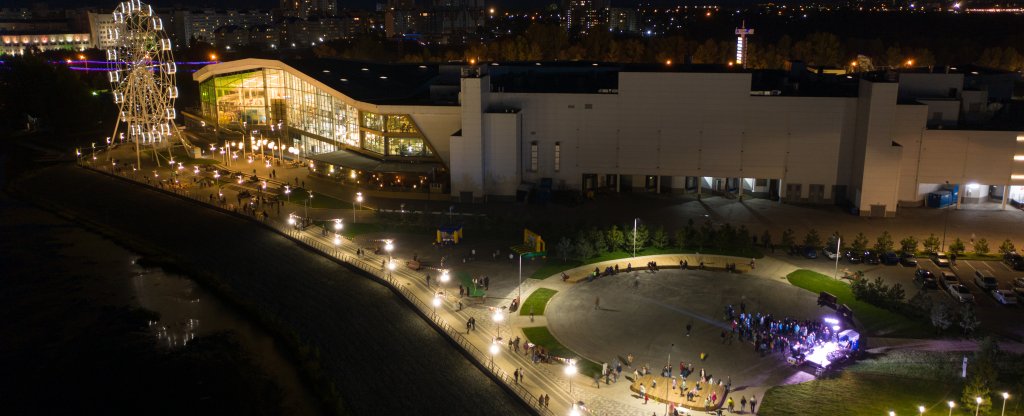 Набережная у тц Аквамолл, Ульяновск - Фото с квадрокоптера