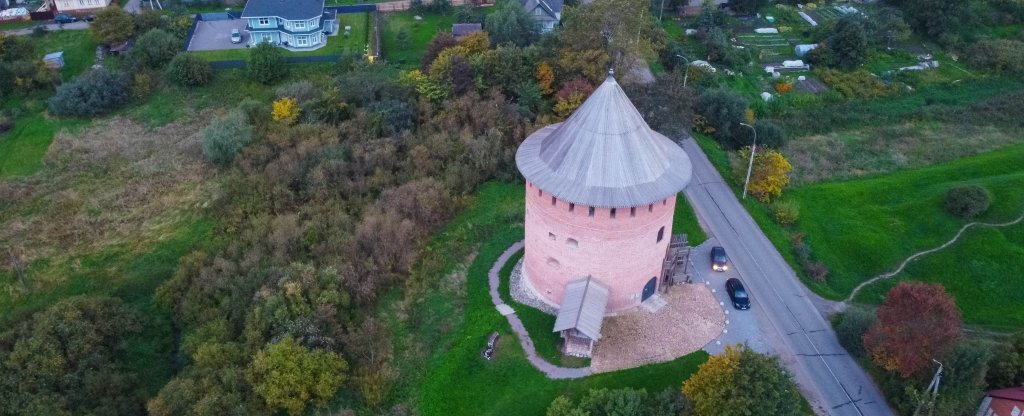 Белая башня, Великий Новгород - Фото с квадрокоптера