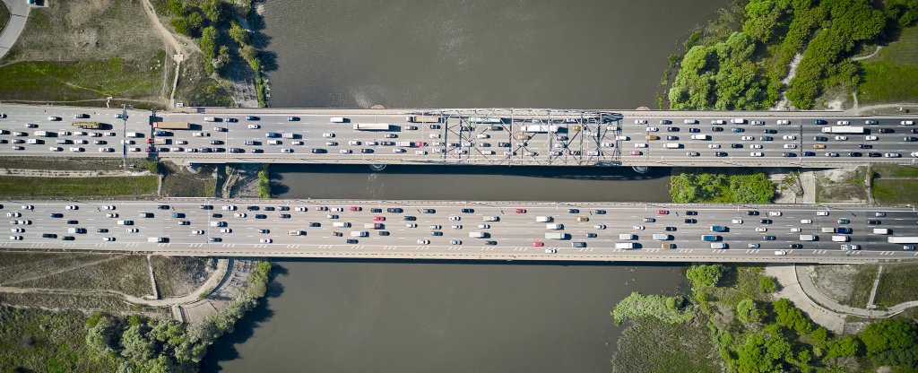 Автомобильный мост,  - Фото с квадрокоптера