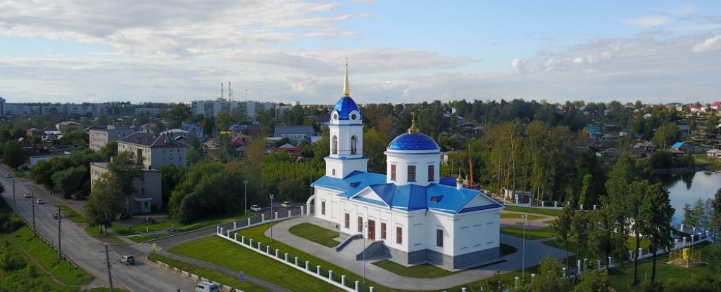 Часовня, Добрянка - Фото с квадрокоптера