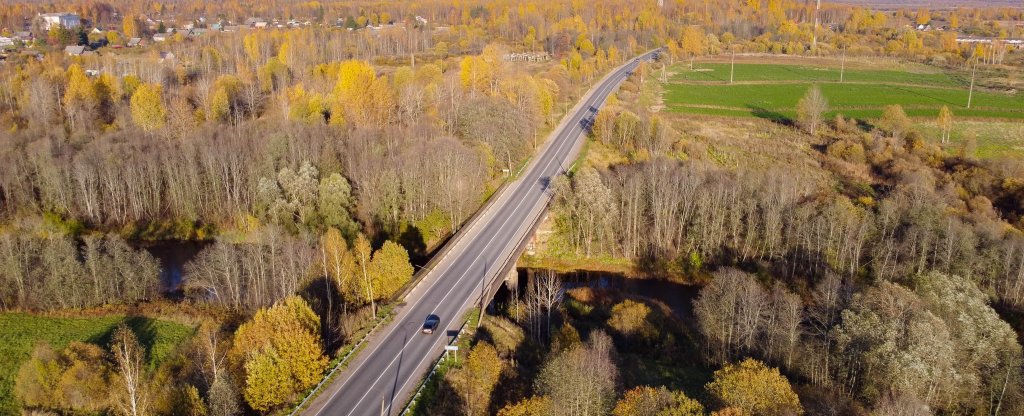 Осень Новгородская область,  - Фото с квадрокоптера