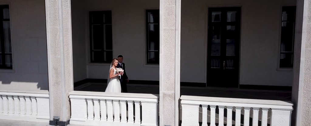 Съёмка свадьбы на Речном вокзале,  - Фото с квадрокоптера