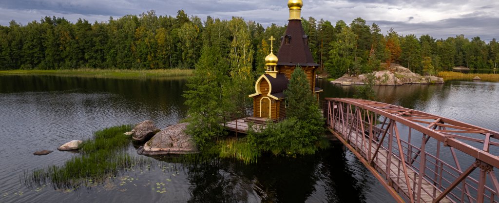 Церковь Андрея Первозванного на Вуоксе., Выборг - Фото с квадрокоптера