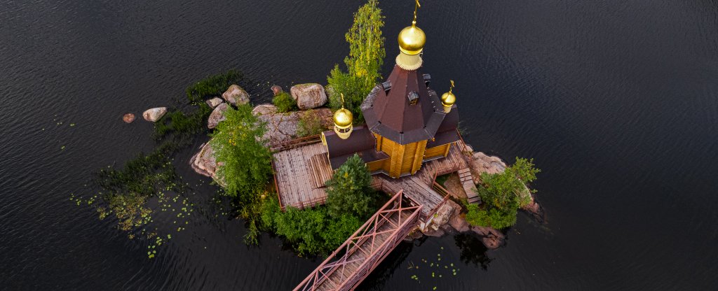 Церковь Андрея Первозванного на Вуоксе., Выборг - Фото с квадрокоптера