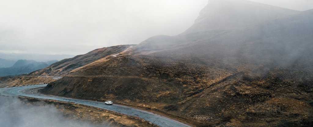 Mountain road,  - Фото с квадрокоптера