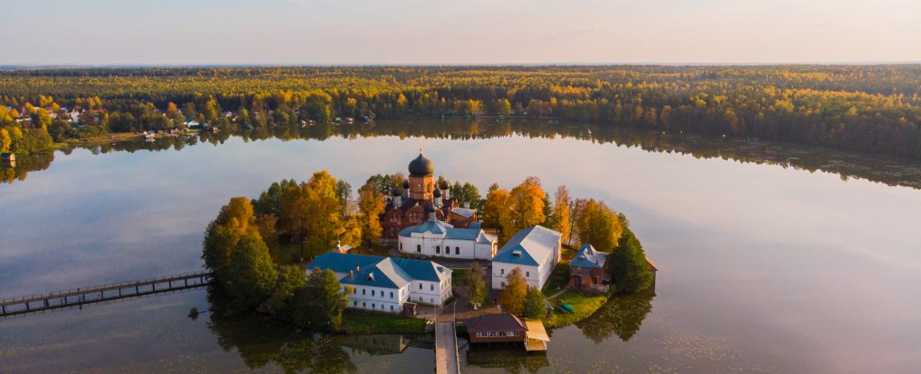 Покровская Введенская Островная женская пустынь,  - Фото с квадрокоптера