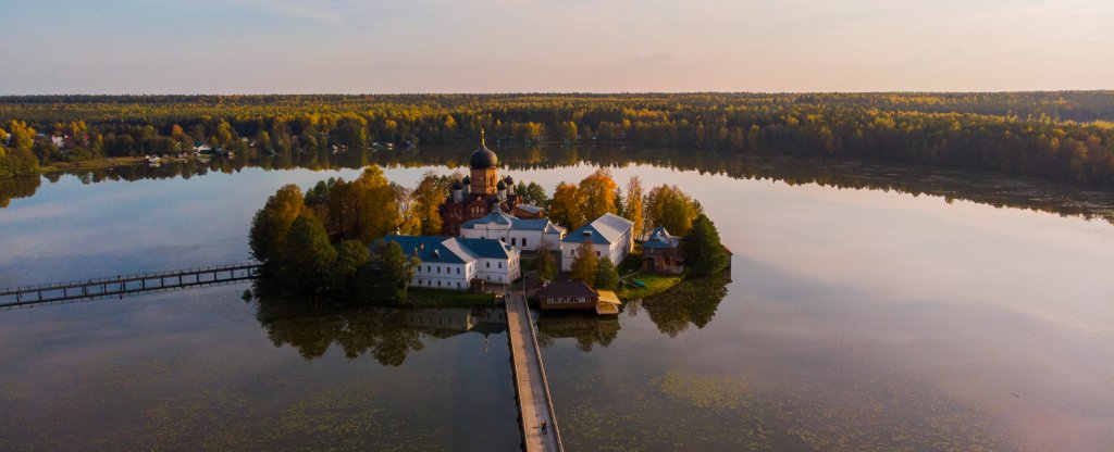 Покровская Введенская Островная женская пустынь,  - Фото с квадрокоптера