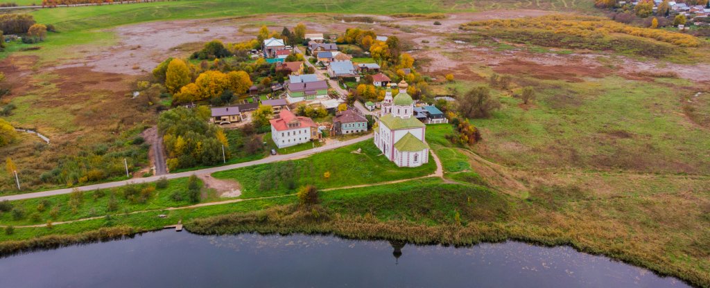 Суздаль Церковь Илии Пророка Ильинского прихода,  - Фото с квадрокоптера