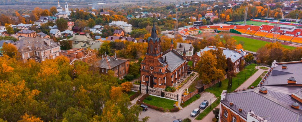 Католическая церковь святого Розария Пресвятой Девы Марии,  - Фото с квадрокоптера