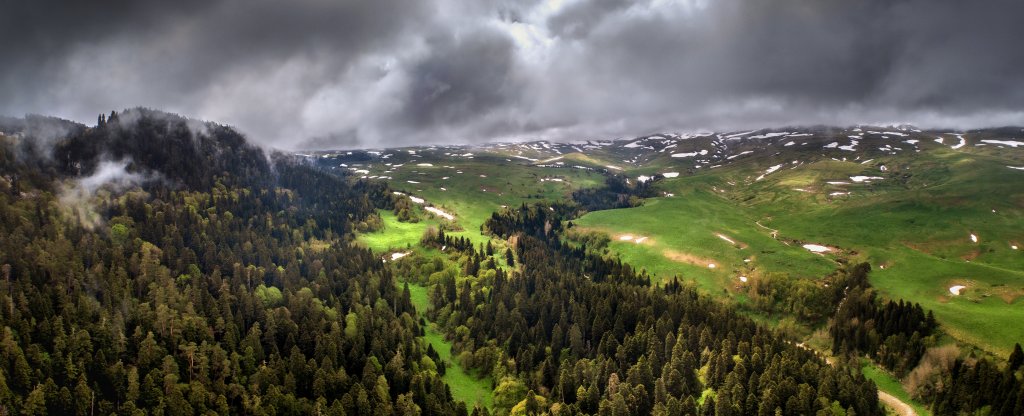 Над нагорьем Лаго-Наки 6k,  - Фото с квадрокоптера