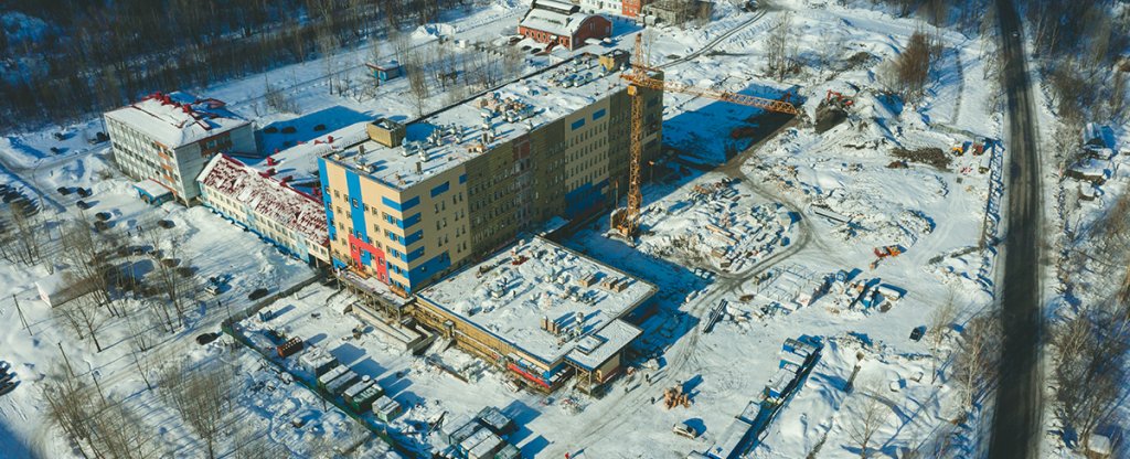 Многопрофильная больница Междуреченск, Междуреченск - Фото с квадрокоптера