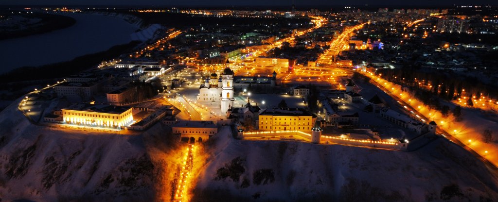 Тобольский кремль,  - Фото с квадрокоптера